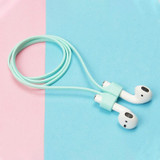 Wireless Bluetooth Headset Anti-lost Rope Magnetic Silicone Lanyard for Apple AirPods 1 / 2(Mint Green)