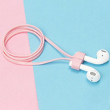 Wireless Bluetooth Headset Anti-lost Rope Magnetic Silicone Lanyard for Apple AirPods 1 / 2(Pink)