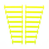 16 PCS / Set Running No Tie Shoelaces Fashion Unisex Athletic Elastic Silicone ShoeLaces(Yellow)