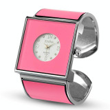 Square Large Dial Bracelet Quartz Watch for Women(Pink)