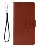 Retro Crazy Horse Texture Horizontal Flip Leather Case for Lenovo Z5S, with Holder & Card Slots & Photo Frame(Brown)