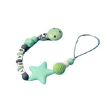 3 PCS  DIY Silicone Baby Pacifier Clip Colorful Pacifier Chain(light green)