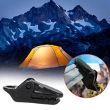 100pcs Tents Accessories Awning Wind Rope Clamp Plastic Clip Outdoor Camping Tent Alligator Cip Hook(Black)