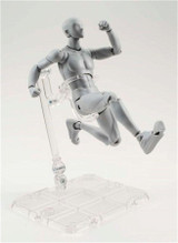 Figuarts Body Body-Chan Body-Kun Grey Color Ver Black PVC Action Figure Collectible Model Toy(Female)(A)