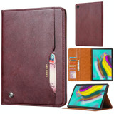 Knead Skin Texture Horizontal Flip Leather Case for Galaxy Tab A 8 2019 P200 / P205, with Photo Frame & Holder & Card Slots & Wallet(Wine Red)