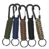 Outdoor Multifunctional Nylon Umbrella Rope Carabiner Key Chain(Deep Blue)