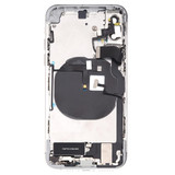 Battery Back Cover Assembly (with Side Keys & Speaker Ringer Buzzer & Motor & Camera Lens & Card Tray & Power Button + Volume Button + Charging Port + Signal Flex Cable & Wireless Charging Module) for iPhone XS(White)