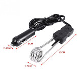 Portable 12V/24V Electric Car Boiled Immersion Water Heater Traveling Camping Picnic, Voltage:12V(Black)