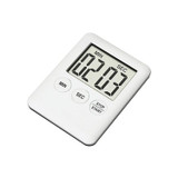 2 PCS Super Thin LCD Digital Screen Kitchen Timer Cooking Count Up Countdown Alarm Magnet Clock(White)
