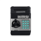 Electronic Piggy Bank ATM Password Money Coins Saving Box, Music Version(Black)