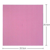 32*32 Small Particle DIY Building Block Bottom Plate 25.5*25.5 cm Building Block Wall Accessories Toys for Children(Pink)