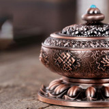 Unique Mosquito Incense Burner Mosquito Coil Holder with Metal Mesh Cover(Bronze)