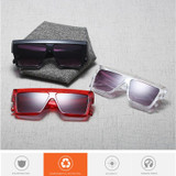 Women Oversized Square Frame Sunglasses Gradient Shades Sun Glasses(C1)