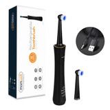 Mornwell IPX7 waterproof rechargeable rotating electric toothbrush(Black)