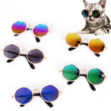 Multicolored Eye-wear Pet Cat Dog Fashion Sunglasses UV Sun Glasses Eye Protection(Blue Reflective)