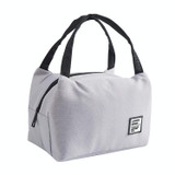 Portable Lunch Bag Thermal Insulated Lunch Box Tote Cooler Bag Bento Pouch Lunch Container School Food Storage Bags(Grey)