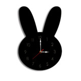 Rabbit Pattern Creative Living Room Decorative Wall Clock (Black)