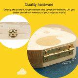 3 PCS Wood Baby Teeth Box Organizer Milk Teeth Storage Box, Language:Spanish(Crown boy black)