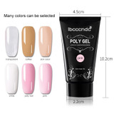 3 PCS Nail Acrylic Poly Gel Pink White Clear Crystal Builder Gel(Transparent)