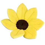 Newborn Baby Bathtub Foldable Blooming Bath Flower Bath Tub for Baby Blooming Sink Bath for Baby Play Bath Sunflower Cushion Mat, Diameter: 85cm(Yellow)