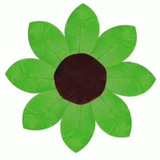 Newborn Baby Bathtub Foldable Blooming Bath Flower Bath Tub for Baby Blooming Sink Bath for Baby Play Bath Sunflower Cushion Mat, Diameter: 85cm(Green)