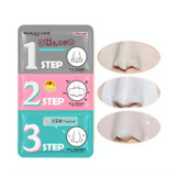 3 PCS Beauty Pig Nose Mask Remove Blackhead Acne Remover Clear Black Head 3 Step Kit Skin(Blue)