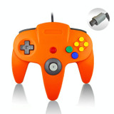 For Nintendo N64 Wired Game Controller Gamepad(Orange)