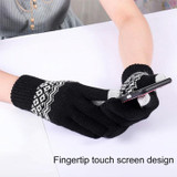 Winter Touch Screen Gloves Women Men Warm Stretch Knit Mittens Imitation Wool Thicken Full Finger Gloves(Grey)