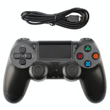 Snowflake Button Wired Gamepad Game Handle Controller for PS4(Black)