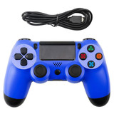 Snowflake Button Wired Gamepad Game Handle Controller for PS4(Blue)