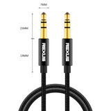 REXLIS 3629 3.5mm Male to Male Car Stereo Gold-plated Jack AUX Audio Cable for 3.5mm AUX Standard Digital Devices, Length: 1.8m