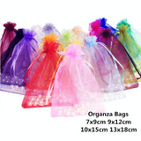 100 PCS Organza Gift Bags Jewelry Packaging Bag Wedding Party Decoration, Size: 7x9cm(D14 Blue)