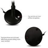 USB Condenser Microphone with Cable for Computer PC Desktop Laptop Notebook Cable Recording Gaming Podcasting, Color:Black