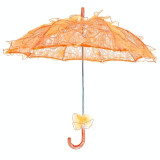 Wedding Parties Bridal Lace Cotton Umbrella Dancing Photography Prop Umbrella(Orange)