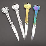 Mini Key Knife Camp Outdoor Keyring Ring Keychain Fold Self Defense Security Multi Tool(Multi-color)