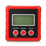 3 Button Mini Precision Magnetic Digital Tilt Box / Tilt Meter / Inclinometer(Red)