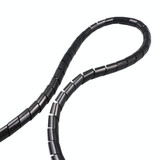 18m PE Spiral Pipes Wire Winding Organizer Tidy Tube, Nominal Diameter: 4mm(Black)