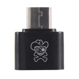 ENKAY Hat-Prince HC-8 Mini ABS USB 2.0 Female to USB-C / Type-C 3.1 Male Port Connector OTG Adapter(Black)