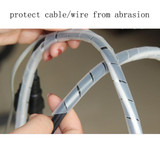 11m PE Spiral Pipes Wire Winding Organizer Tidy Tube, Nominal Diameter: 8mm(Black)