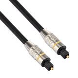 20m OD6.0mm Nickel Plated Metal Head Toslink Male to Male Digital Optical Audio Cable