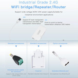 VONETS VAP11G-500S High Power CPE 20dbm Mini WiFi 300Mbps Bridge WiFi Repeater Signal Booster, Outdoor Wireless Point to Point, No Abstacle(White)