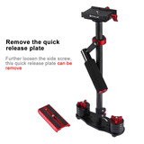 PULUZ 38.5-61cm Carbon Fibre Handheld Stabilizer for DSLR & DV Digital Video & Cameras, Load Range: 0.5-3kg(Red)