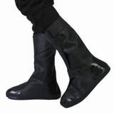 High Tube Rainproof Snowproof Adult Shoe Cover Size: XXL(Black)
