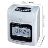 LCD Screen Electronic Time Clock Paper Card English Attendance Machine Punch Machine, Support Music Bell