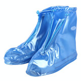 Fashion PVC Non-slip Waterproof Thick-soled Shoe Cover Size: M(Blue)
