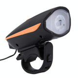 125 / 250LM 3 Modes USB Rechargeable LED Bright Light with Horn & Handlebar Mount(Orange)