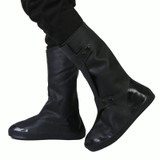High Tube Rainproof Snowproof Adult Shoe Cover Size: XL(Black)