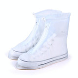 Fashion PVC Non-slip Waterproof Thick-soled Shoe Cover Size: XXXL(White)