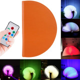 Foldable Pages Colorful Dimming Book Shape LED Light , Creative Portable USB Charging Semicircle Night Light with Remote Control(Brown)