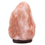 E14 Large Dimmable Himalayan Salt Lamp , Crystal Rock Healthy Table Desk Lamp Night Light with Wood Base & Bulb & Switch, Large Size Weight 3-5KG, AC 220V